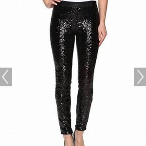 Blank NYC women’s sequin front skinny faux leather leggings 27